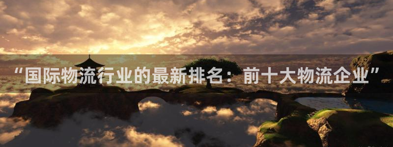 优游国际官网入口o：“国际物流行业的