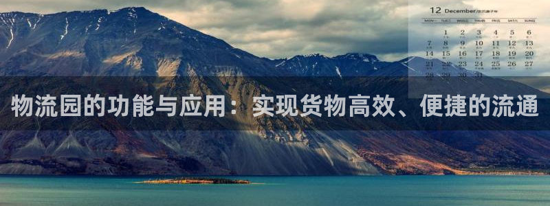 ,优游国际黑吗：物流园的功能与应用：