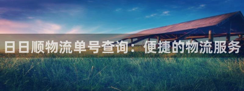 ,优游国际怎么注册账号：日日顺物流单号查询：便捷的物流服务
